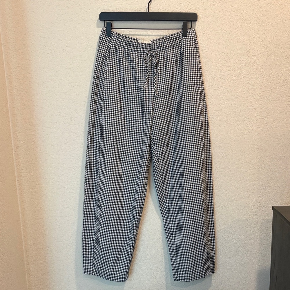 Abercrombie & Fitch Gingham Linen Pants - XS Reg